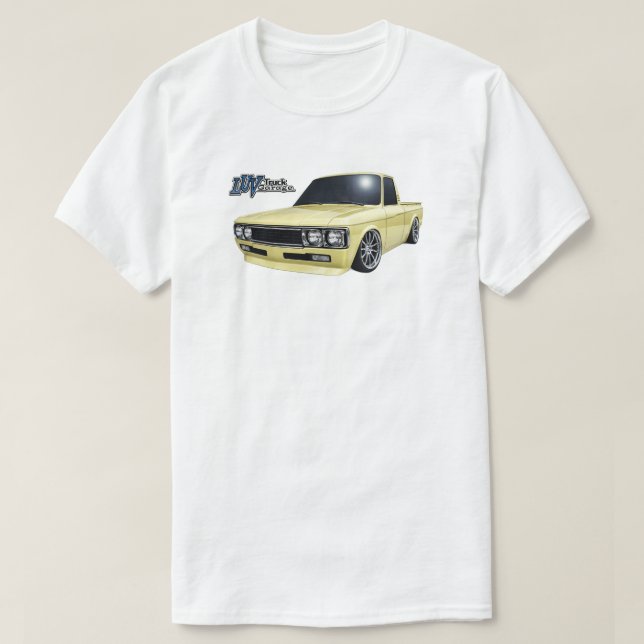 Classic Slammed Luv Truck in Yellow T-Shirt (Design vorne)