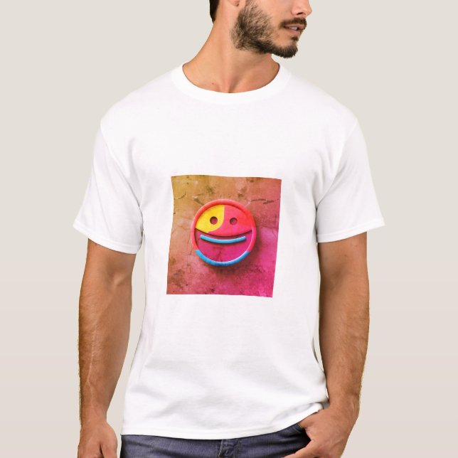Classic Smile Emoji T - Shirt - Spaß (Vorderseite)