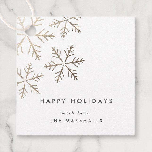 Classic Snowflake Imitate Frische Pasta machen Geschenkanhänger (Vorderseite)