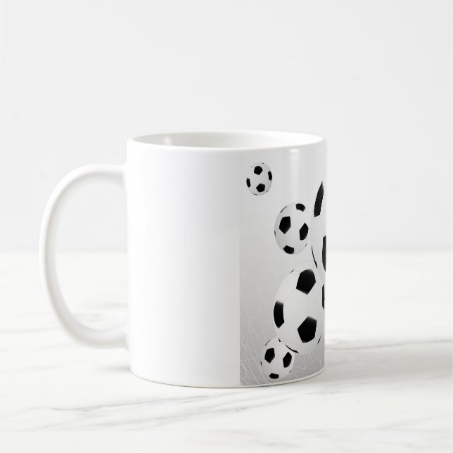 Classic Soccer Football Balls Flying Sports Kaffeetasse (Links)