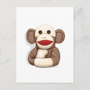 Classic Sock Monkey Postkarte