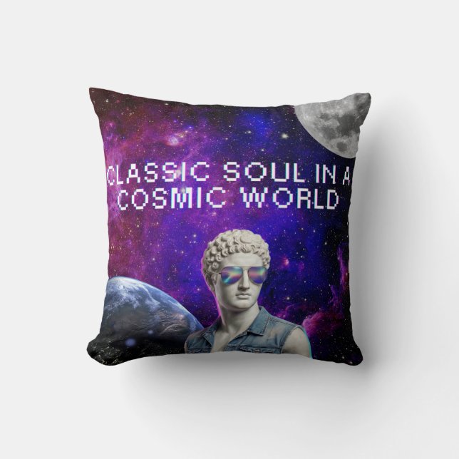 Classic soul in a cosmic world kissen (Vorderseite)
