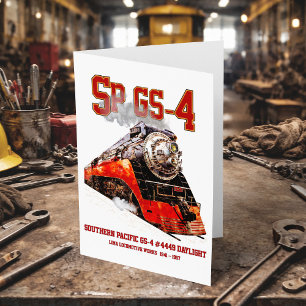 Classic Southern Pacific GS-4 Dampflokomotive Dankeskarte