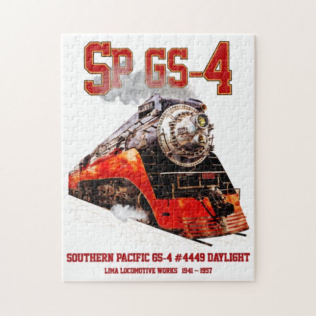 Classic Southern Pacific GS-4 Steam Locomotive Puzzle (Vertikal)