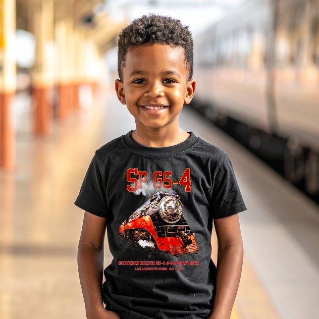Classic Southern Pacific GS-4 Steam Locomotive T-Shirt (Southern Pacific GS-4 Daylight Steam Locomotive. Boy Basic T-Shirt)
