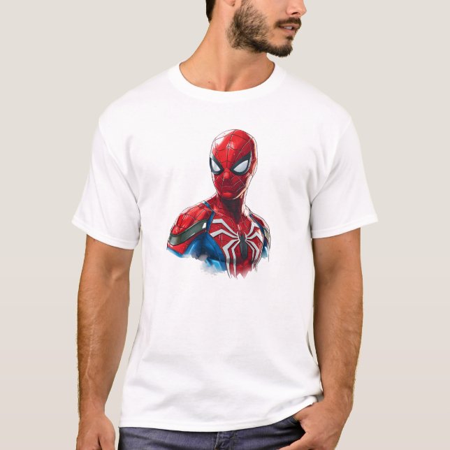 Classic Spider-man Artwork Illustration T-Shirt (Vorderseite)