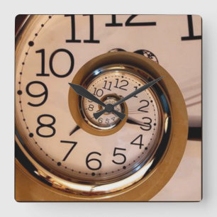 Classic Spiral Wall Clock Quadratische Wanduhr