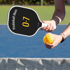 Classic Sporty Pickleball Mom Custom Name Number Pickleball Schläger