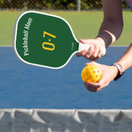 Classic Sporty Pickleball Mom Custom Name Number Pickleball Schläger