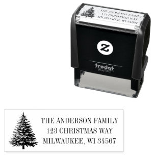Classic Spruce Christmas Tree Rücksendeadresse Permastempel