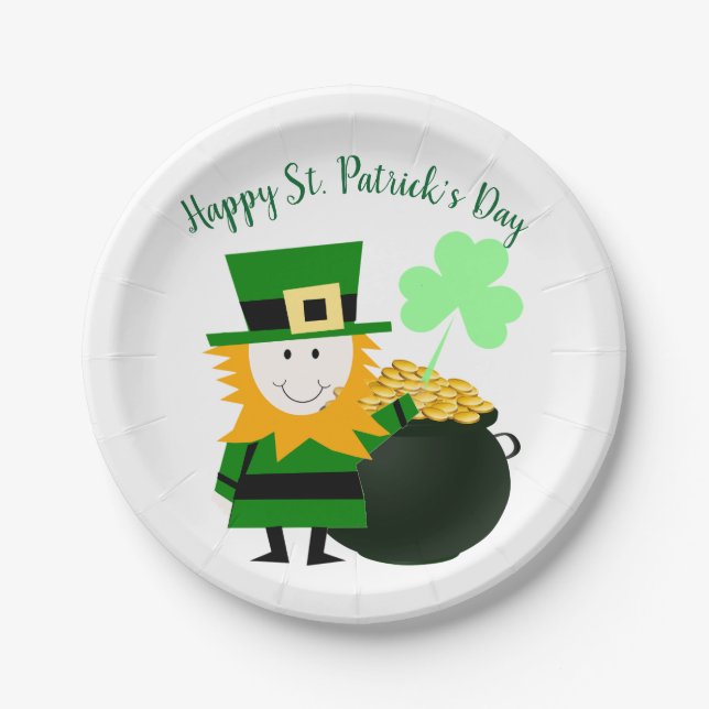 Classic St. Patrick's Day Party Paper Plate Pappteller (Vorderseite)