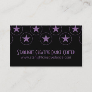 Classic Stars Business Card, Lila Visitenkarte