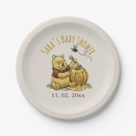Classic Storybook Bear Baby Shower Paper Plate Pappteller