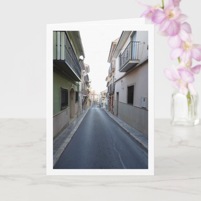 Classic Street in Lliria, Valencia, Español Karte (Orchidee)