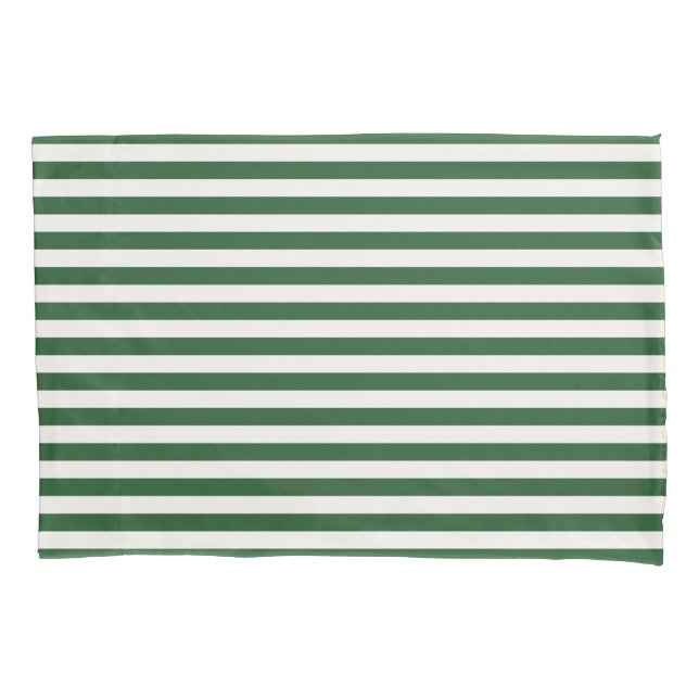 Classic Stripes Deep Green Kissenbezug (Vorderseite)