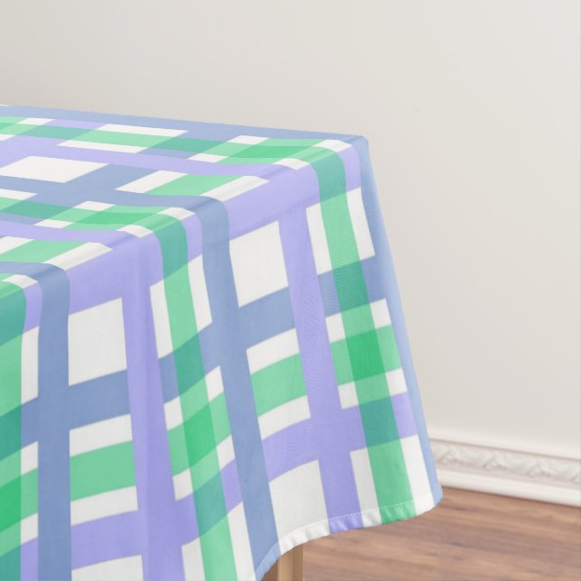 Classic Stripes Green Blue White   Tischdecke (Beispiel)