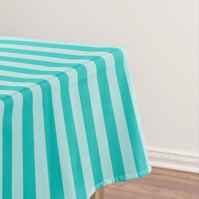 Classic Stripes Two-tone Blue Hues   Tischdecke (Beispiel)