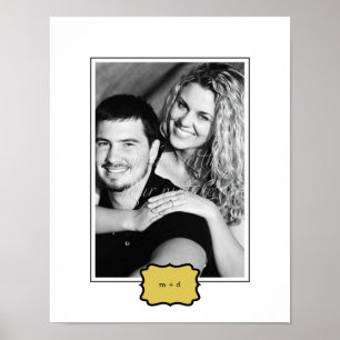 Classic Style Personalized Photo Mat - Vertical - Poster