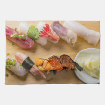 Classic Sushi Assortment on Wood