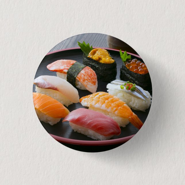 Classic Sushi Circle – Premium Button Badge by SUS (Vorderseite)