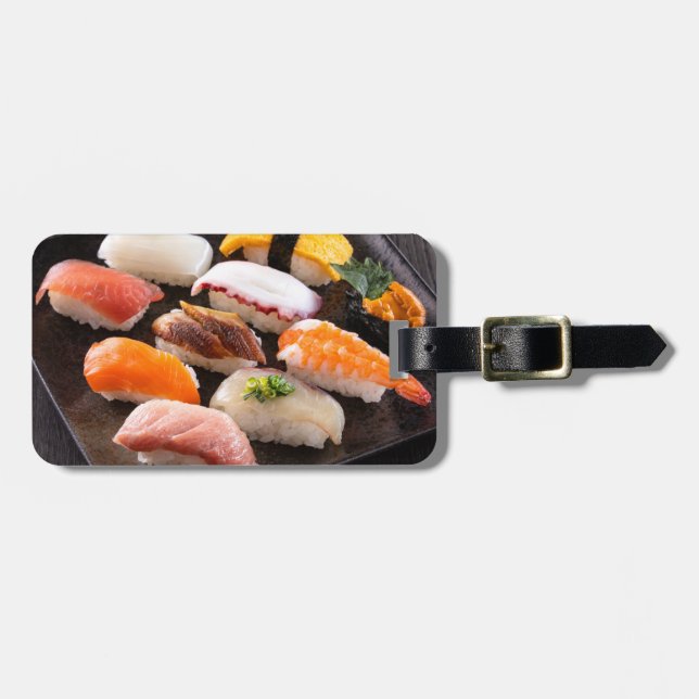 Classic Sushi Favorites – Japanese Food Luggage Ta Gepäckanhänger (Vorderseite horizontal)