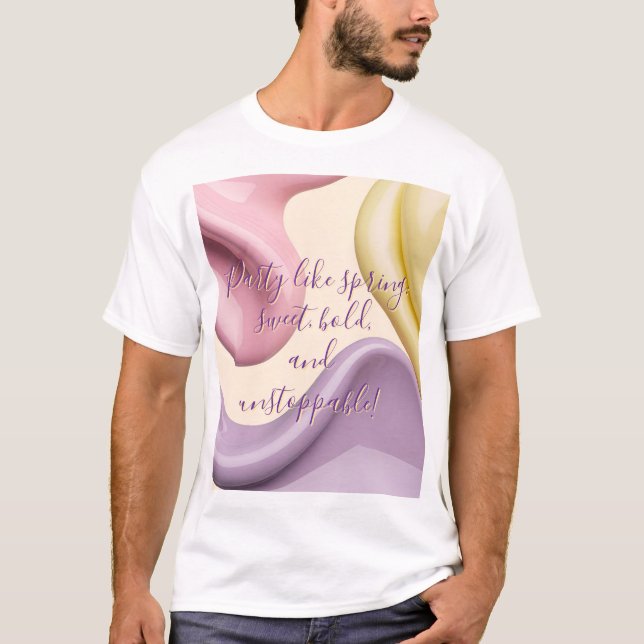 Classic t-shirt in stylish abstract graphic (Vorderseite)