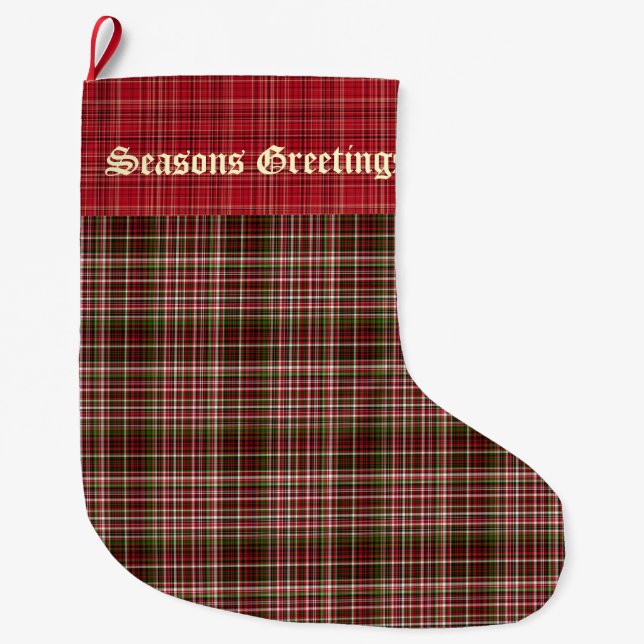 Classic Tartan Großer Weihnachtsstrumpf (Vorderseite)