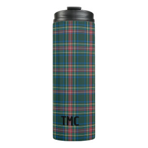 Classic Tartan Karierte INITIALS Festlicher Feiert Thermosbecher