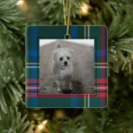 Classic Tartan Kariertes Foto Keramik Orna Keramikornament