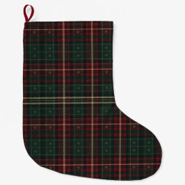 Classic Tartan Pet Christmas Stocking with Paws Großer Weihnachtsstrumpf