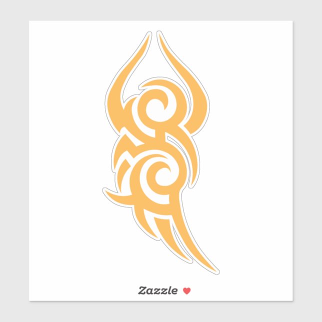 Classic Tattoo Inspired Line Art Design Aufkleber (Blatt)