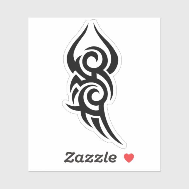 Classic Tattoo Inspired Line Art Design Aufkleber (Blatt)