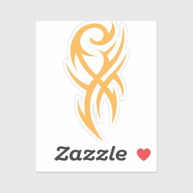 Classic Tattoo Inspired Line Art Design Aufkleber (Blatt)