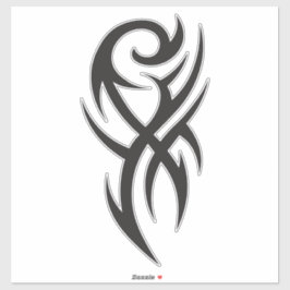 Classic Tattoo Inspired Line Art Design Aufkleber