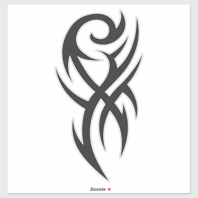 Classic Tattoo Inspired Line Art Design Aufkleber (Blatt)