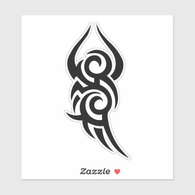 Classic Tattoo Inspired Line Art Design Aufkleber (Blatt)