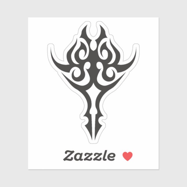 Classic Tattoo Inspired Line Art Design Aufkleber (Blatt)