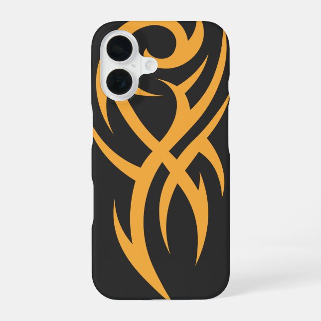 Classic Tattoo Inspired Line Art Design iPhone 16 Hülle (Rückseite)