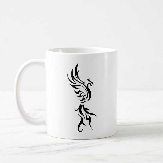 Classic Tattoo Inspired Line Art Design Kaffeetasse (Links)