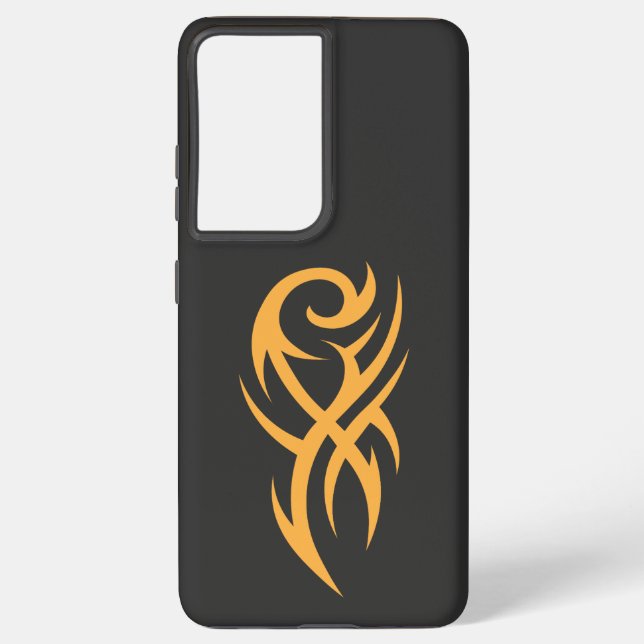 Classic Tattoo Inspired Line Art Design Samsung Galaxy Hülle (Rückseite)