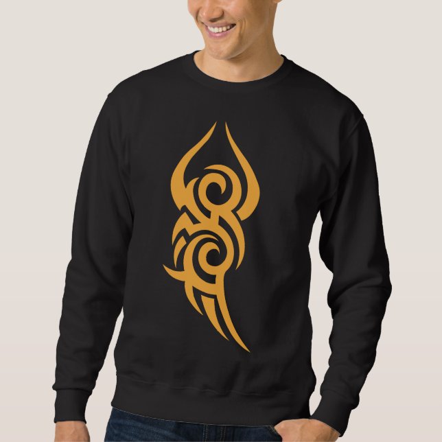 Classic Tattoo Inspired Line Art Design Sweatshirt (Vorderseite)