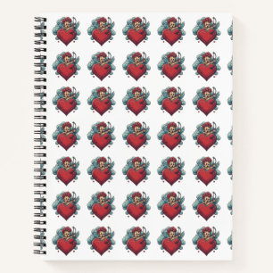 Classic Tattoo Notebooks: Heart & Cupid Edition Notizbuch
