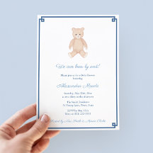 Classic Teddy Bear Boy Baby Shower Party