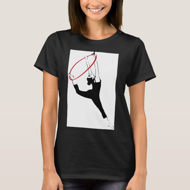 Classic Tee Shirt mit Aerial Hoop Pose (Vorderseite)
