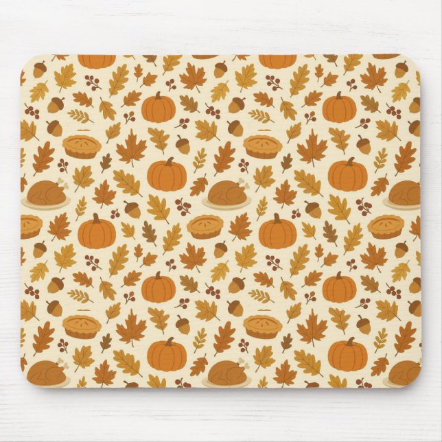 Classic Thanksgiving patterned  Mousepad (Vorne)