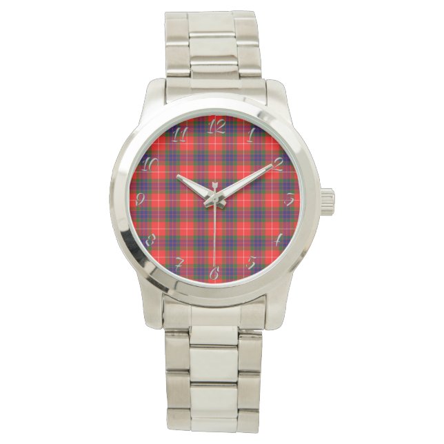Classic Timeless Clan Abernethy Kariert Tartan Ges Armbanduhr (Vorderseite)