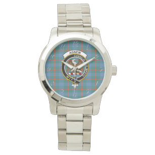 Classic Timeless Clan Agnew Ancient Tartan Kariert Armbanduhr