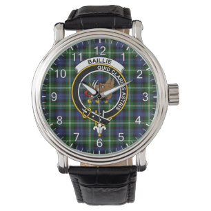 Classic Timeless Clan Baillie Tartan Abzeichen Kar Armbanduhr
