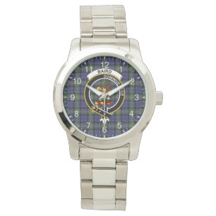 Classic Timeless Clan Baird Tartan Abzeichen Karie Armbanduhr