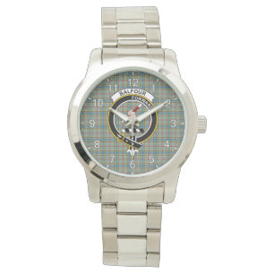Classic Timeless Clan Balfour Tartan Abzeichen Kar Armbanduhr